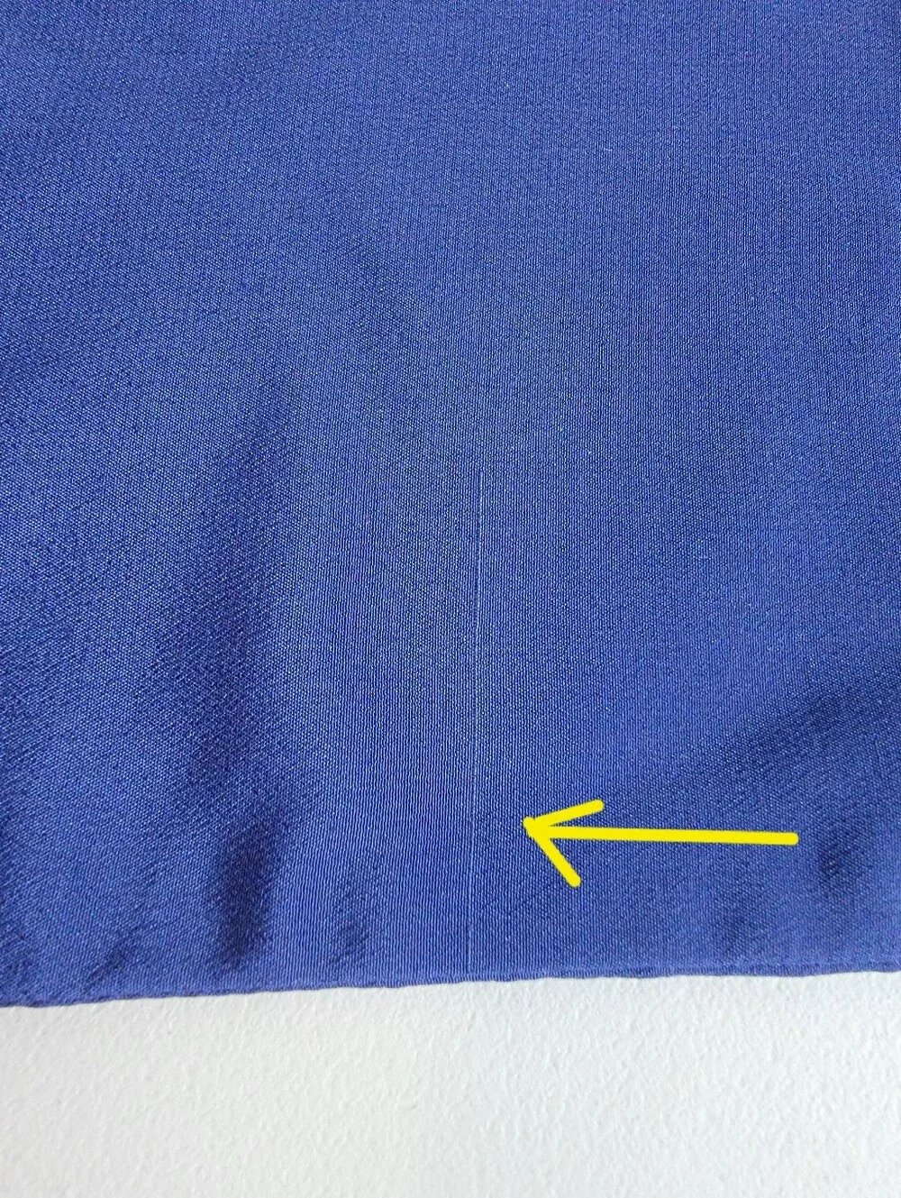 Vintage Winter Silks, Double Thickness 100% Silk Blue Scarf, 58.5